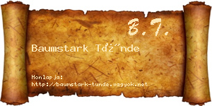 Baumstark Tünde névjegykártya