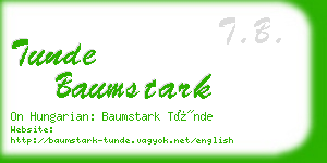 tunde baumstark business card